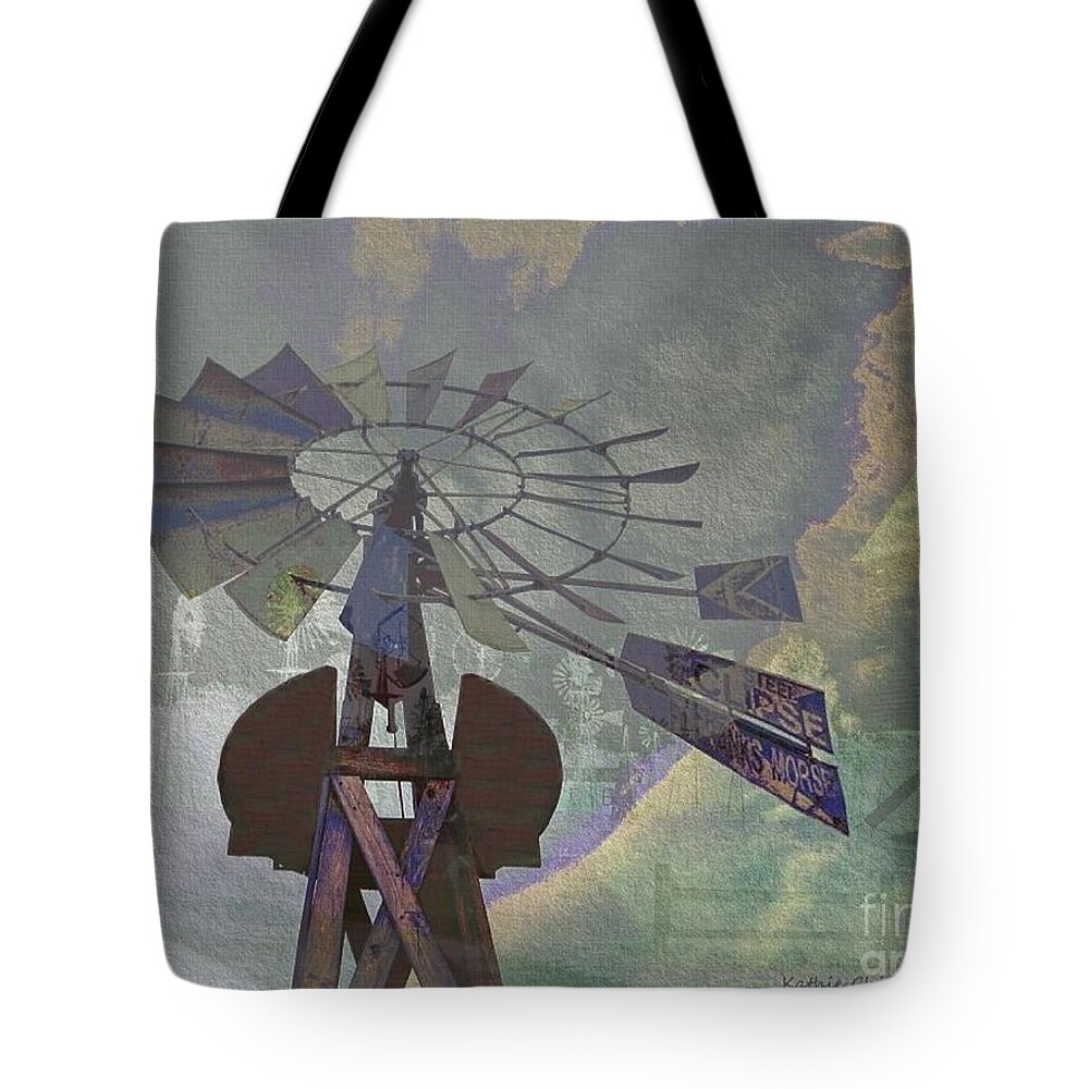 Windmills Tote Bag featuring the photograph Ghosts from the Past by Kathie Chicoine