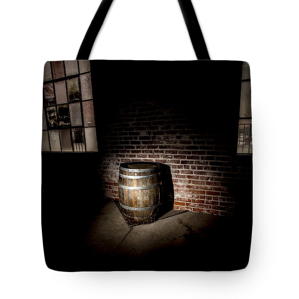 Wine Tote Bag featuring the photograph Wine Barrel Divinity by Jason Stanton