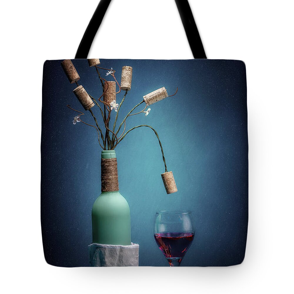 Wine Tote Bag featuring the photograph Wine Cork Bouquet by Tom Mc Nemar