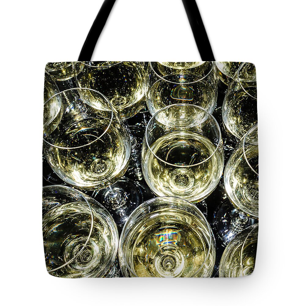 Wine Tote Bag featuring the photograph Wine Glasses by David Downs
