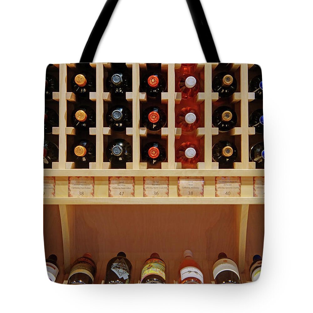Wine Tote Bag featuring the photograph Wine Rack - 1 by Nikolyn McDonald