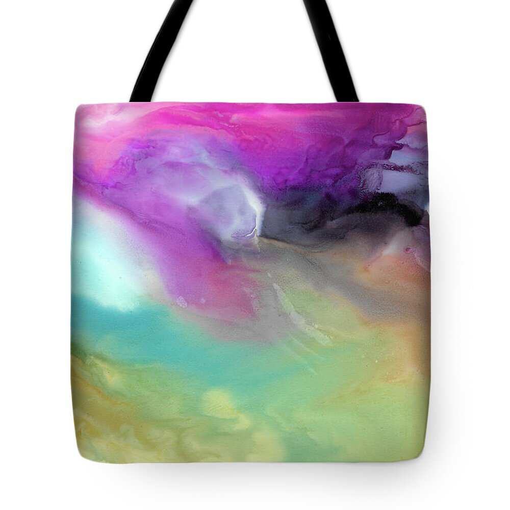 Abstract Tote Bag featuring the painting Wings of Flight by Eli Tynan
