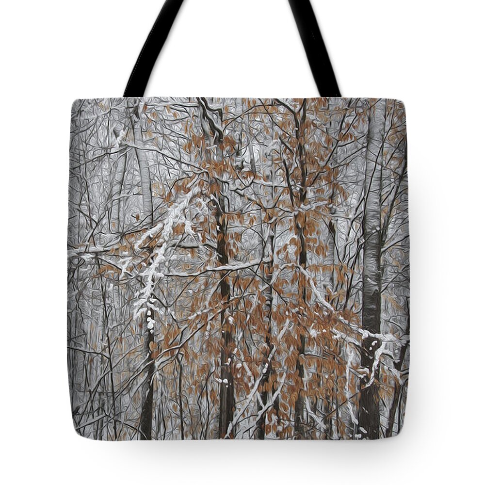 Forest Tote Bag featuring the photograph Winter Beauty by Jacqueline Milner