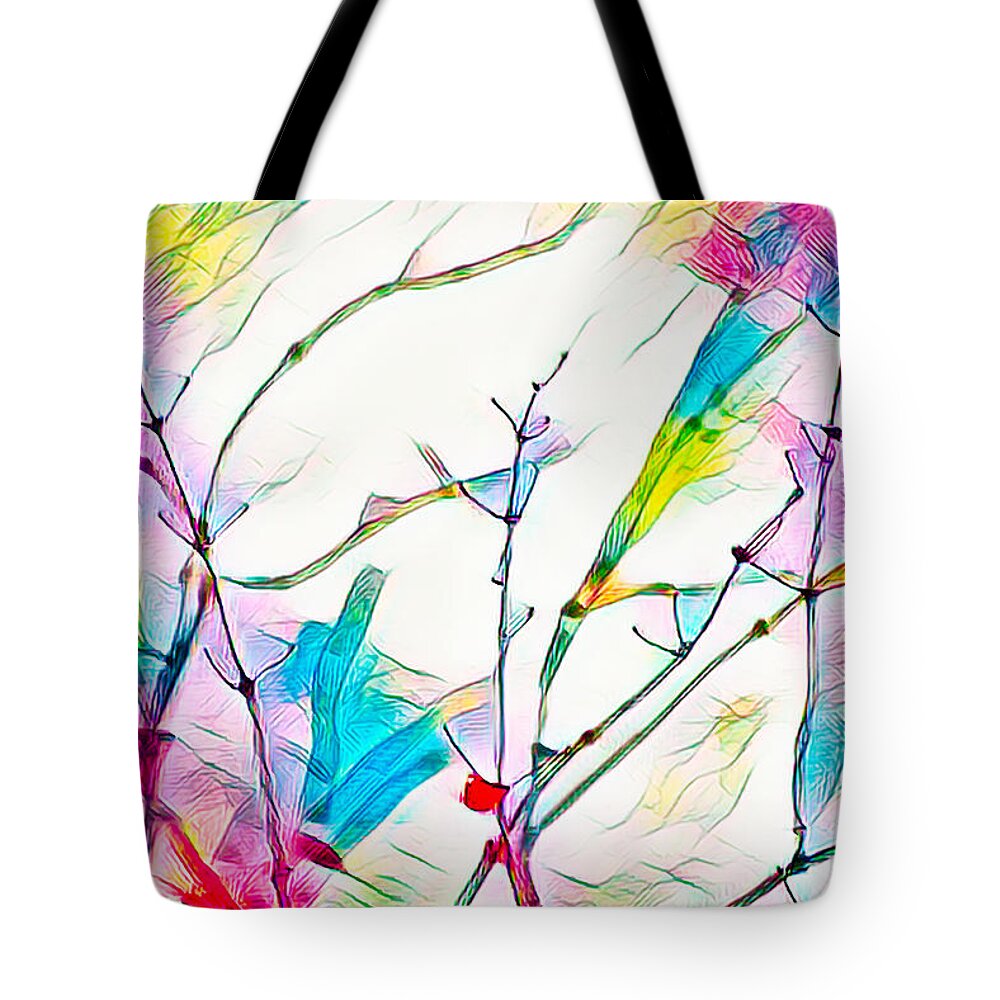 Winter Tote Bag featuring the photograph Winter Branch Colors by Scott Carlton