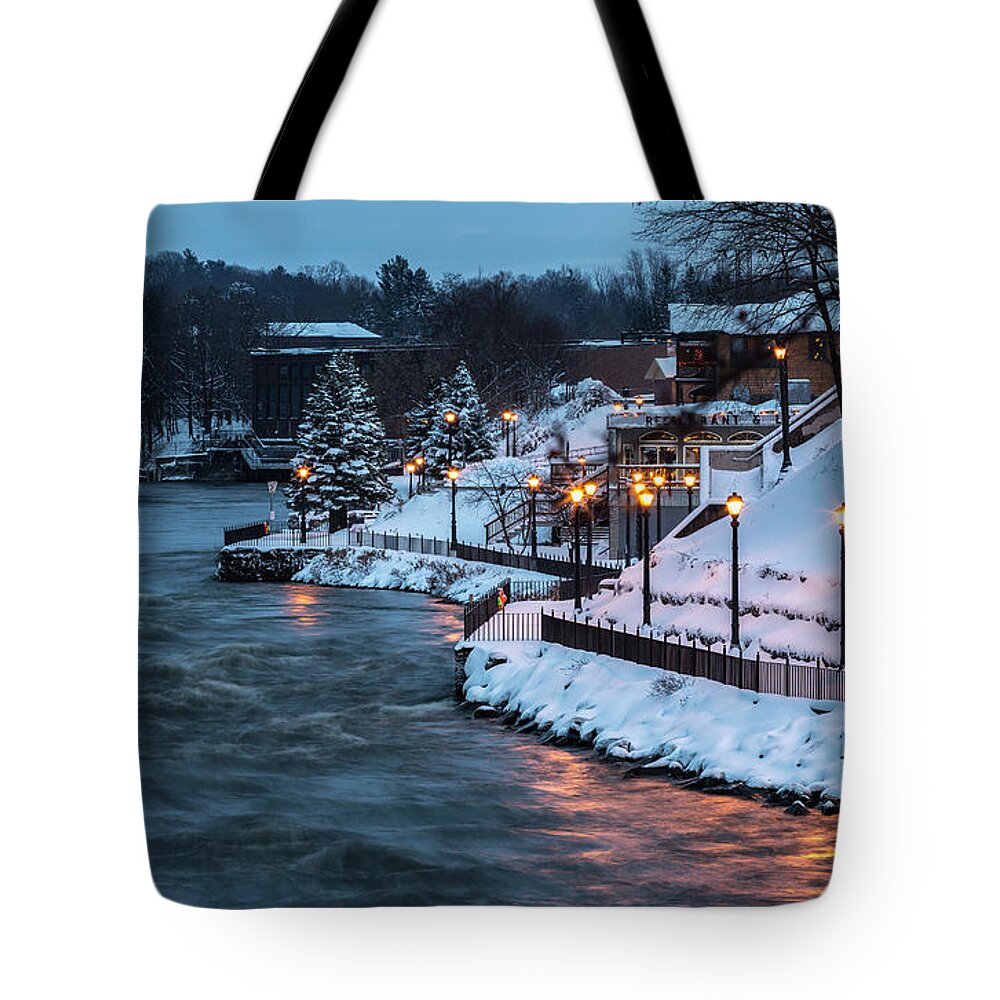 Canal Tote Bag featuring the photograph Winter Canal Walk by Everet Regal