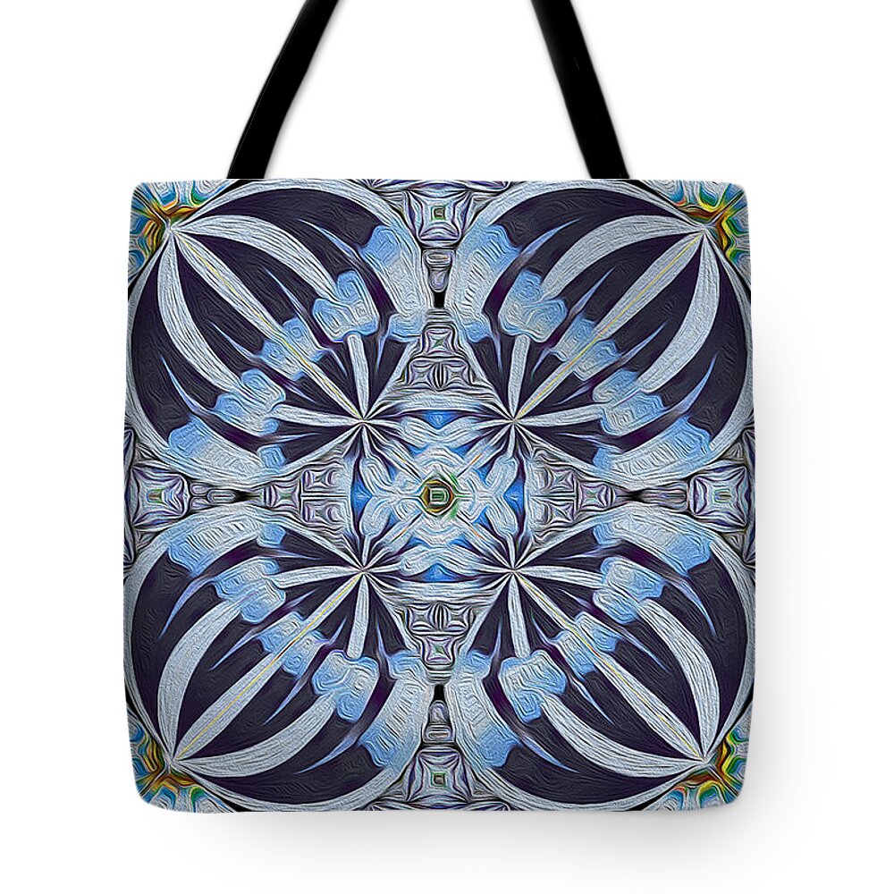 Abstract Tote Bag featuring the digital art Winter Carnivale by Jim Pavelle