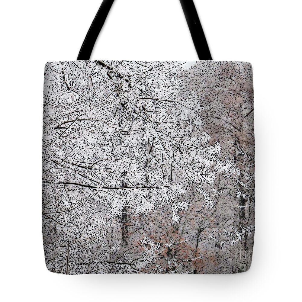 Winter Fantasy Tree Trees Forest Photo Photograph Photographic A An The Craig Walters Art Artist Artistic Ice Snow Hoarfrost Tote Bag featuring the digital art Winter Fantasy by Craig Walters