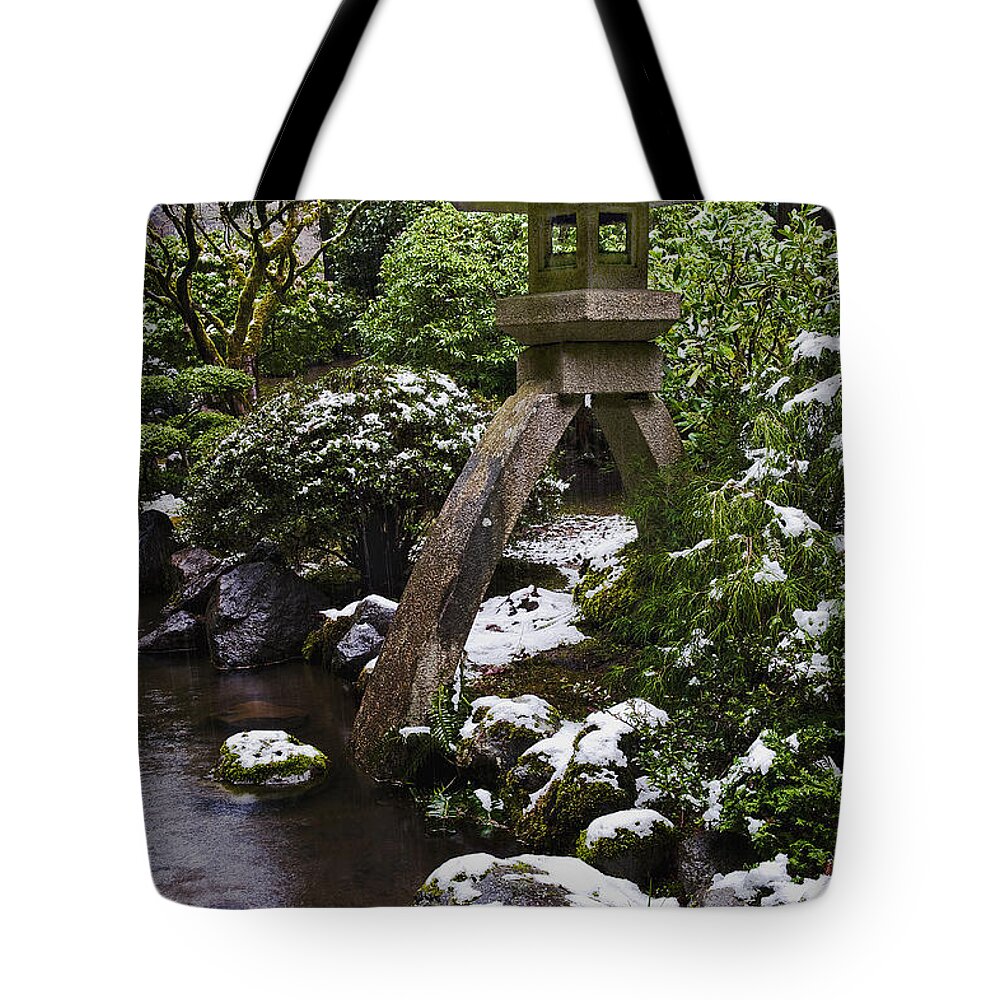 Lantern Tote Bag featuring the photograph Winter Lantern by John Christopher