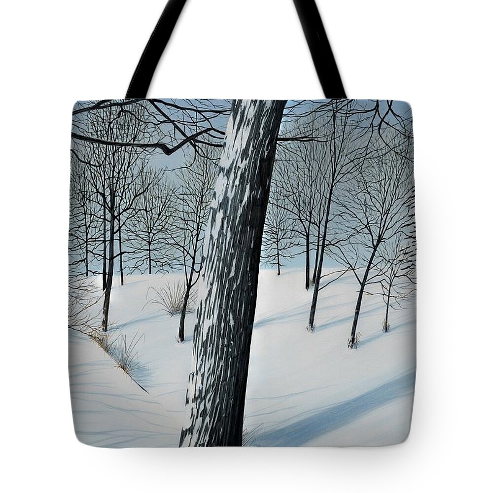 Landscape Tote Bag featuring the painting Winter Maple by Kenneth M Kirsch