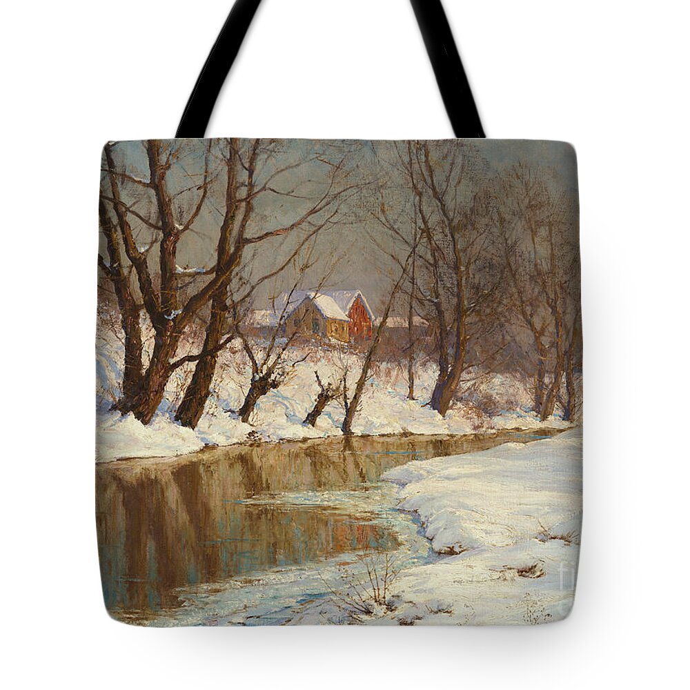 Winter Tote Bag featuring the painting Winter Morning by Walter Launt Palmer