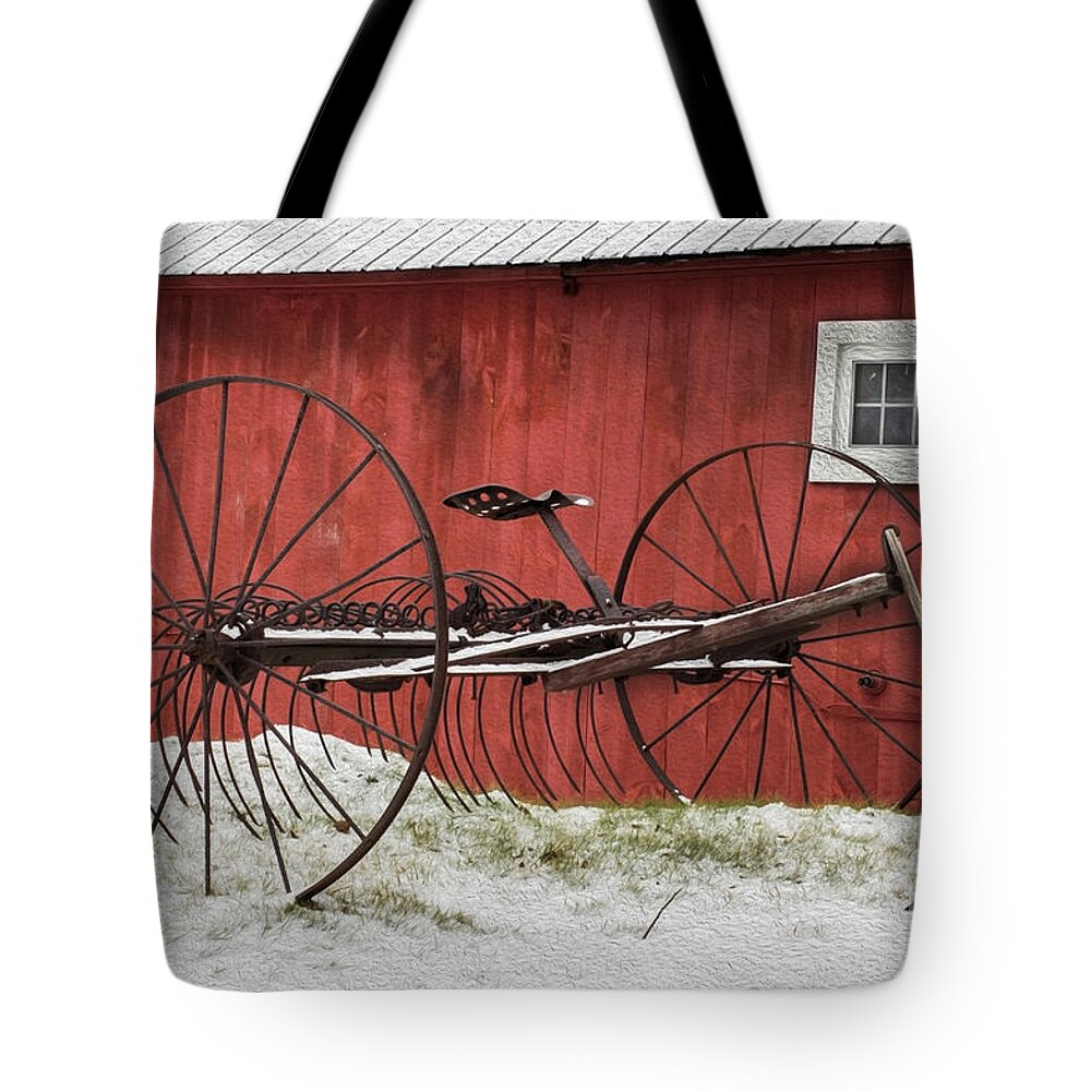 Farm Tote Bag featuring the photograph Winter on Farm by David Rucker