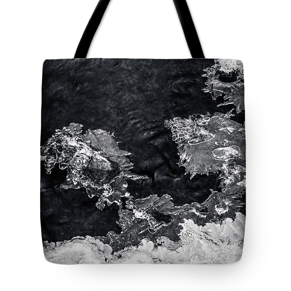 Jenny Rainbow Fine Art Photography Tote Bag featuring the photograph Winter Patterns 2. Frozen Nature by Jenny Rainbow