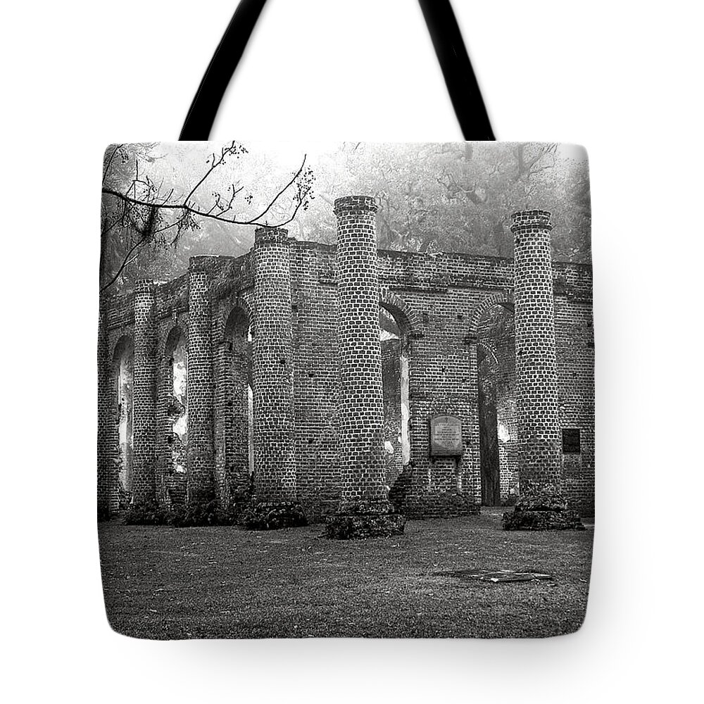 Fog Tote Bag featuring the photograph Winter Ruins by Scott Hansen