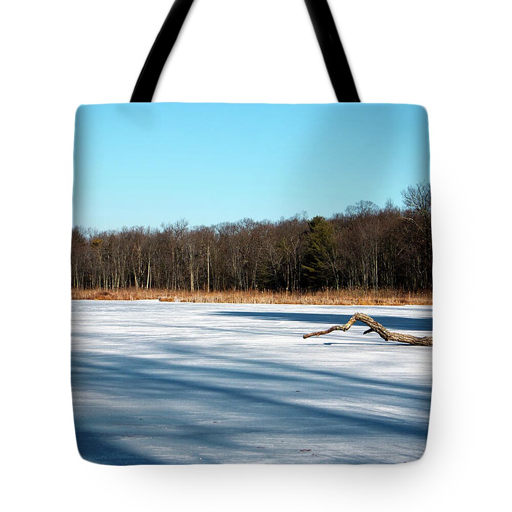 Landscape Tote Bag featuring the photograph Winter Shadows by Jeff Severson