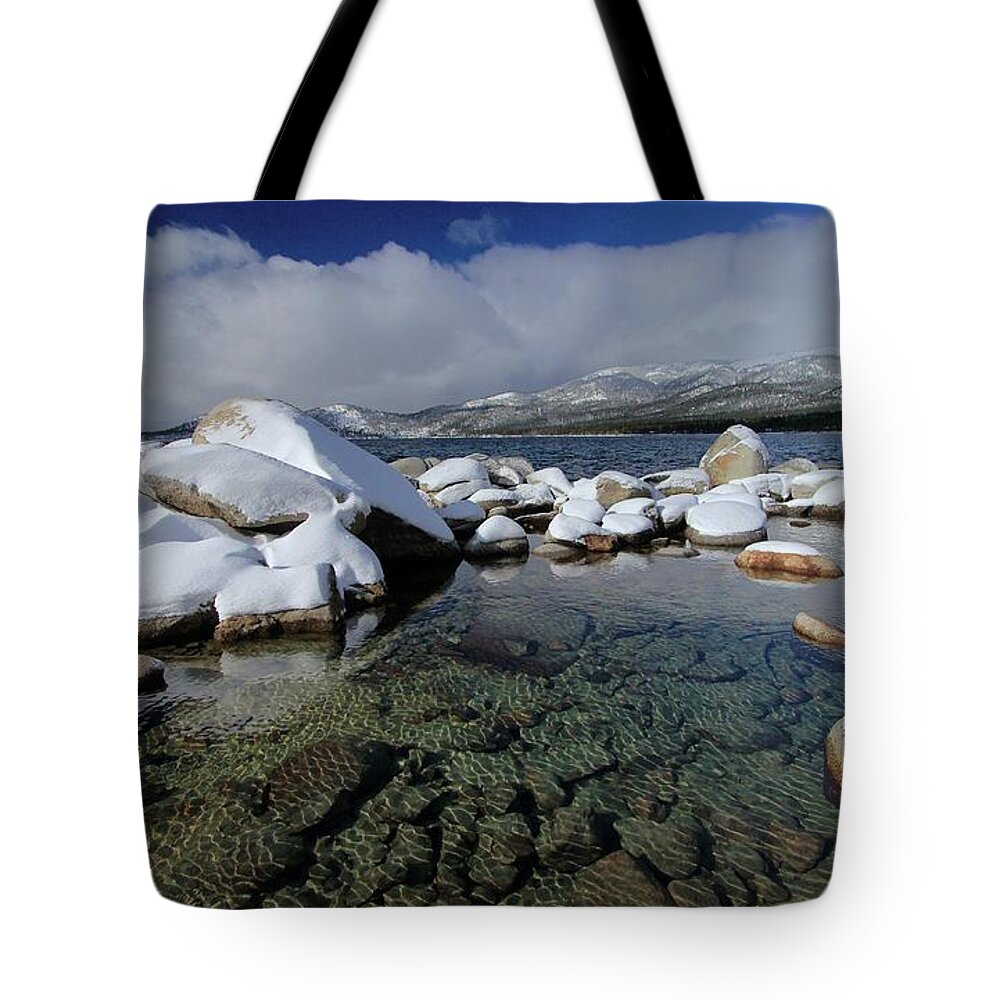 Lake Tahoe Tote Bag featuring the photograph Winter Storm Clarity by Sean Sarsfield