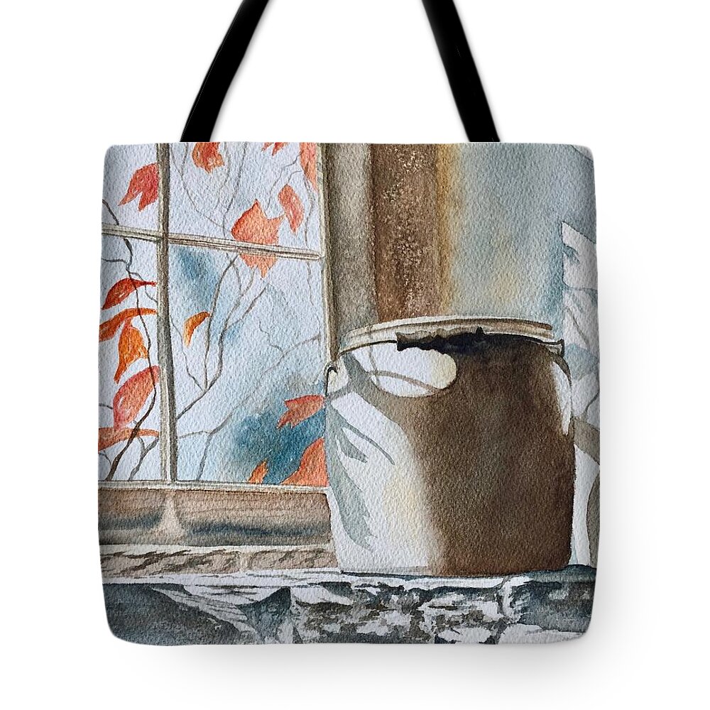 Winter Tote Bag featuring the painting Winter Sun by Lyn DeLano