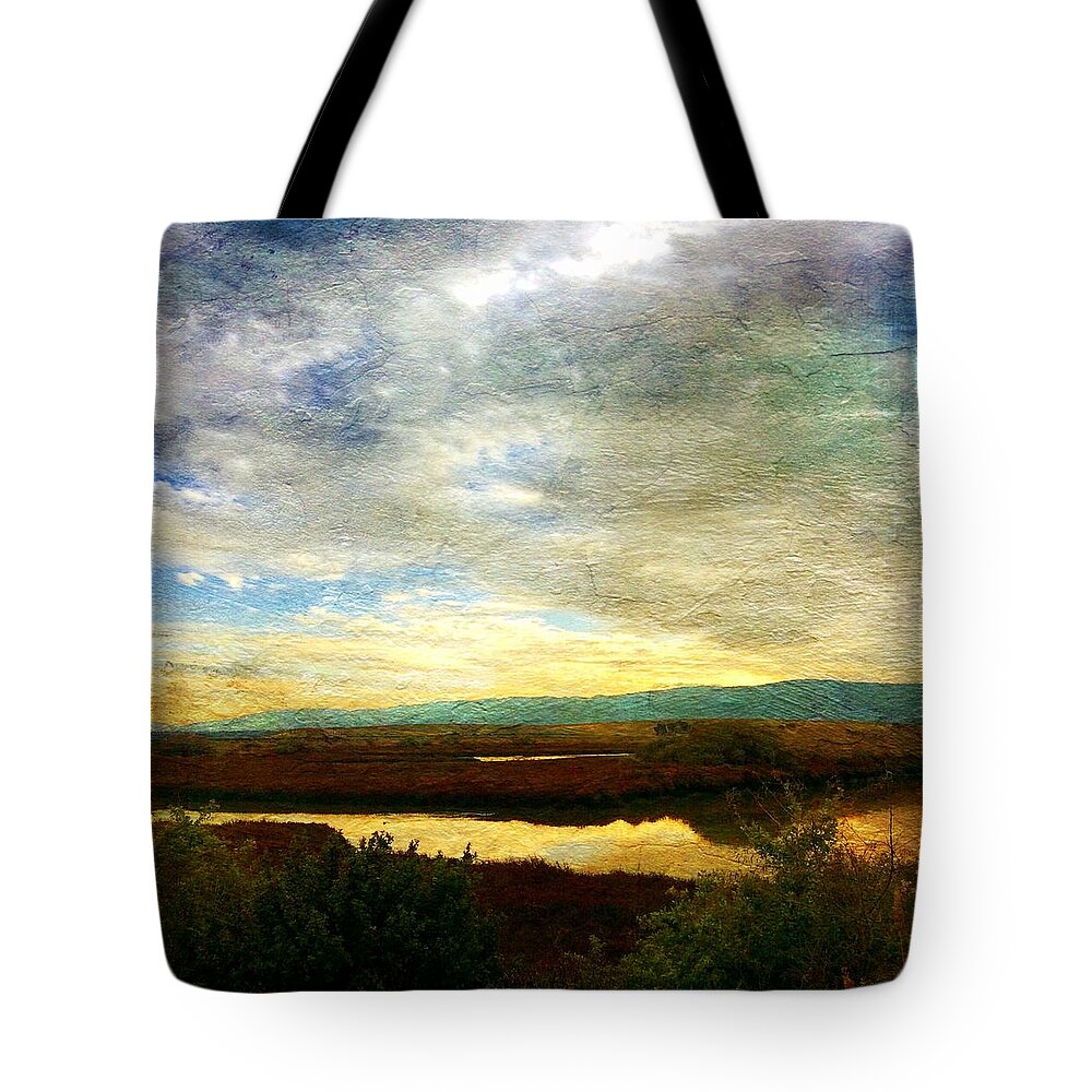 Sunset Tote Bag featuring the photograph Winter Sunset by Anne Thurston
