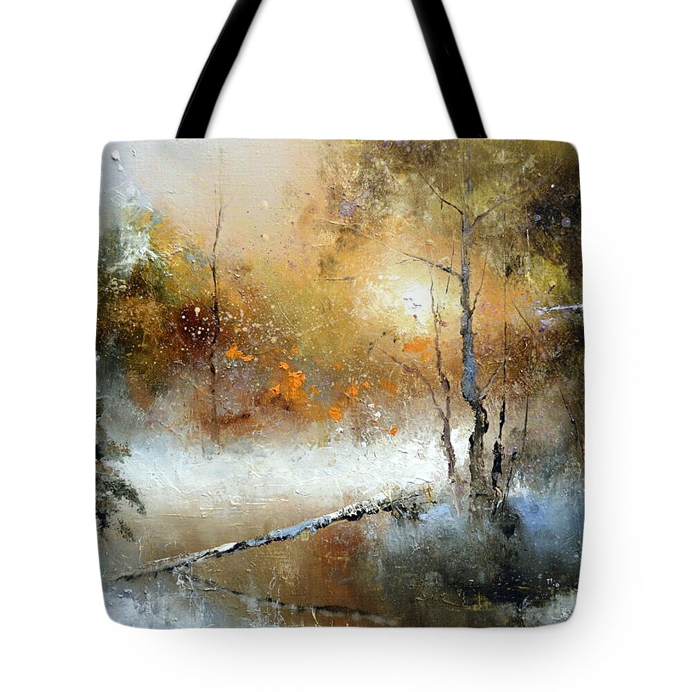 Russian Artists New Wave Tote Bag featuring the painting Winter Sunset by Igor Medvedev