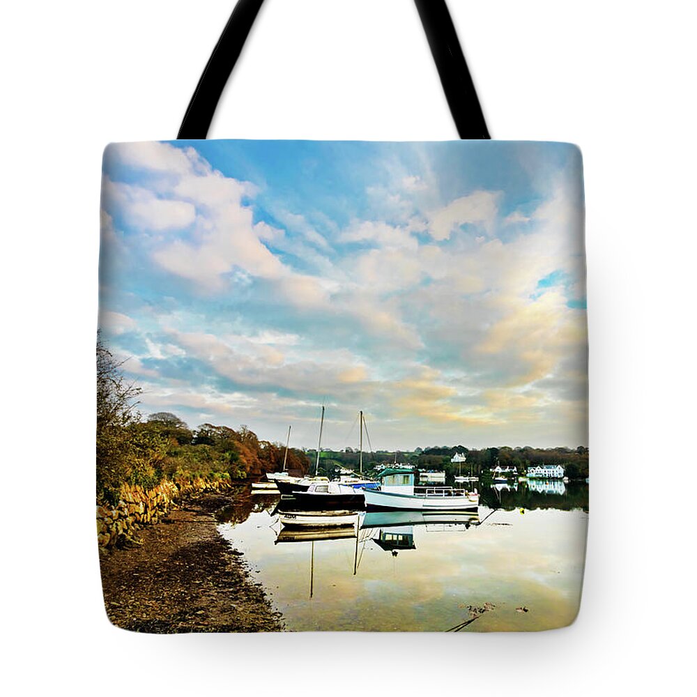 Mylor Tote Bag featuring the photograph Winter Sunset by Terri Waters