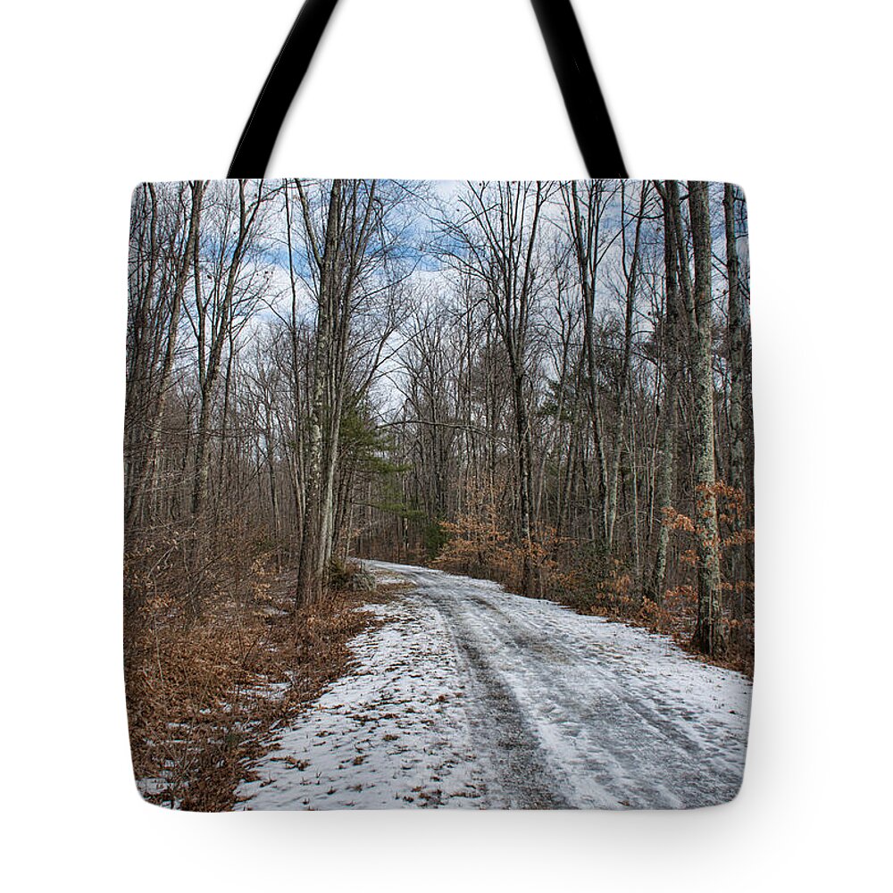 Trail Tote Bag featuring the photograph Winter Trail by John Black
