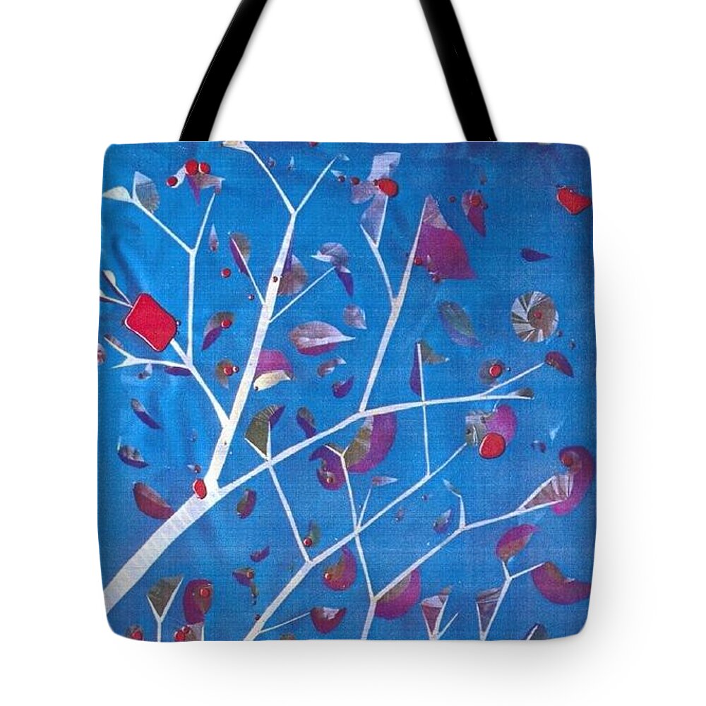 Winter Tote Bag featuring the painting Winter Tree by Rick Silas