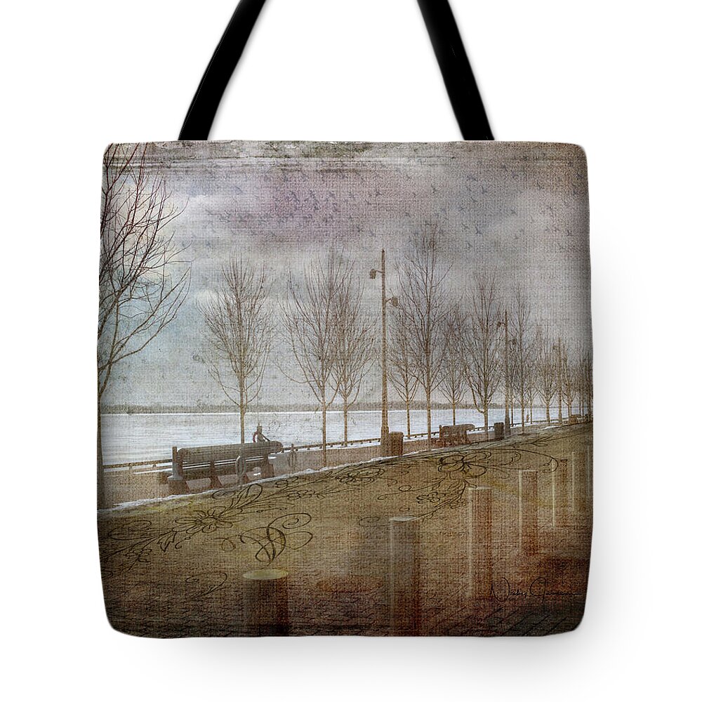 Winter Tote Bag featuring the digital art Winters Edge by Nicky Jameson