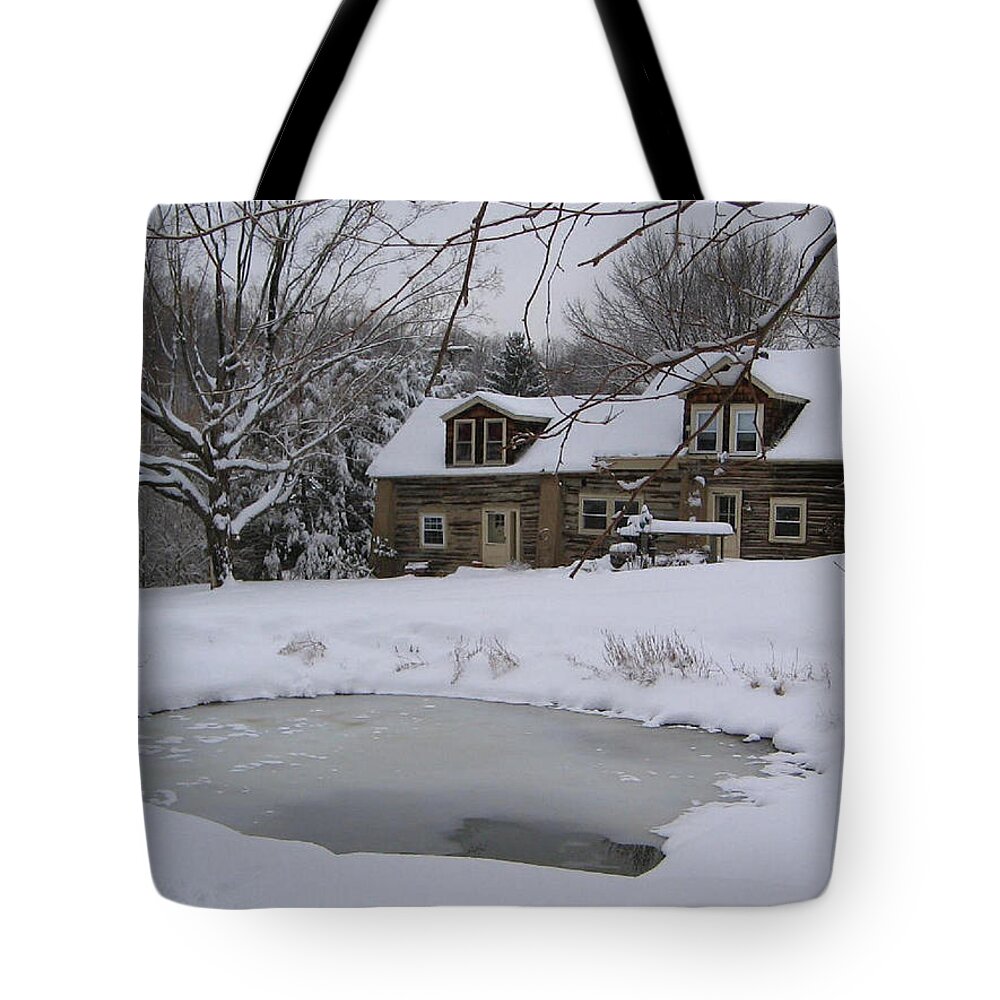 Winter Tote Bag featuring the photograph Wintery Day by Lori Tambakis