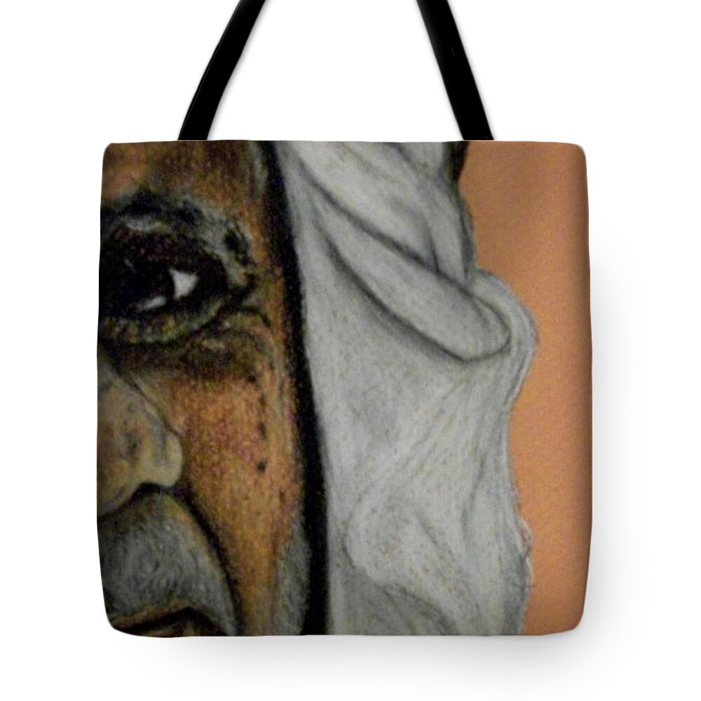 Portrait Tote Bag featuring the drawing Wisdow Eye by Michelle Gilmore