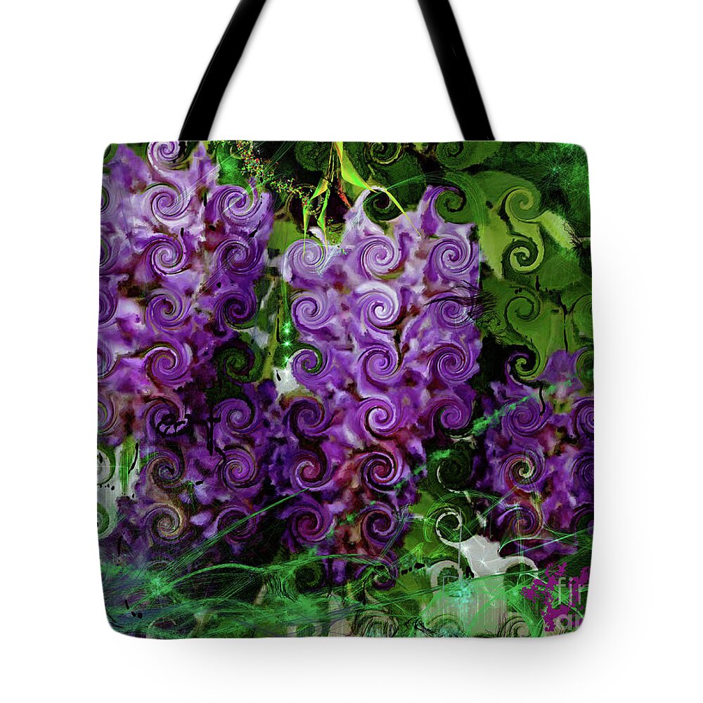 Wisteria Tote Bag featuring the painting Wistful by Shelly Tschupp