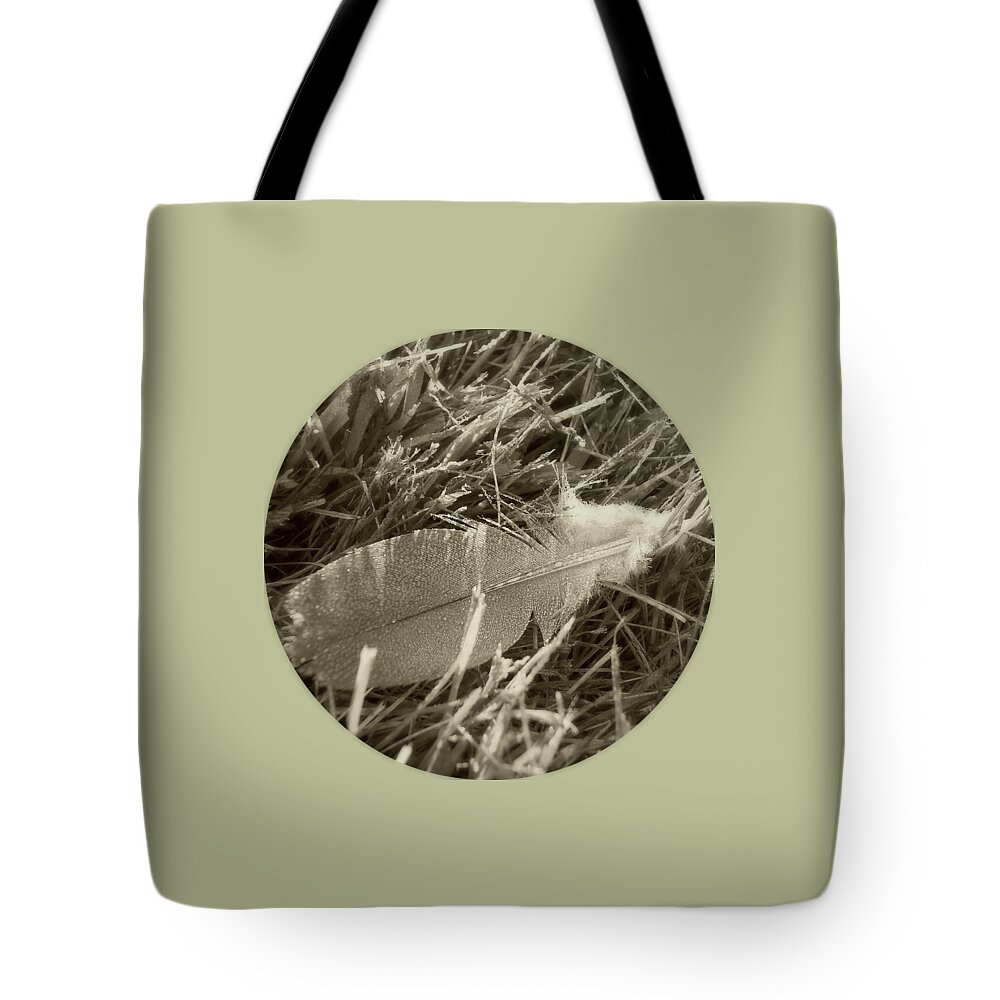 Feather Tote Bag featuring the photograph With a Whisper by Mary Wolf