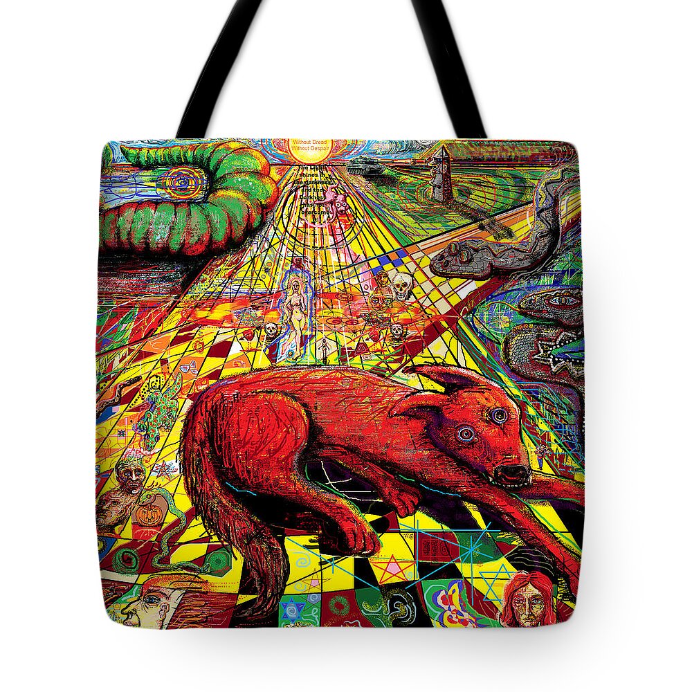 Perspective Tote Bag featuring the digital art Without Fear by Stephen Hawks