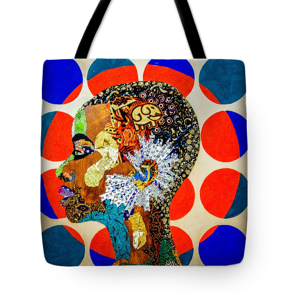 Danai Gurira Tote Bag featuring the tapestry - textile Without Question - Danai Gurira II by Apanaki Temitayo M