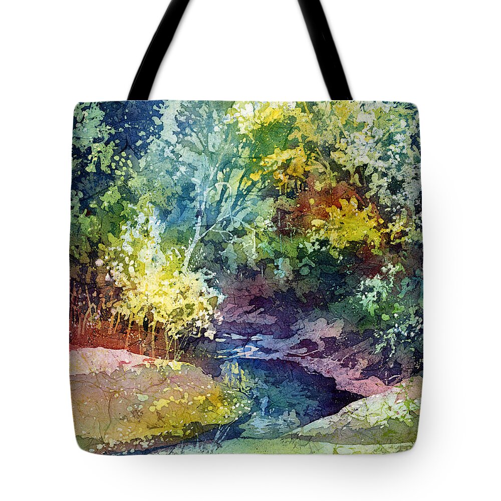 Autumn Tote Bag featuring the painting Wolf Pen Creek by Hailey E Herrera