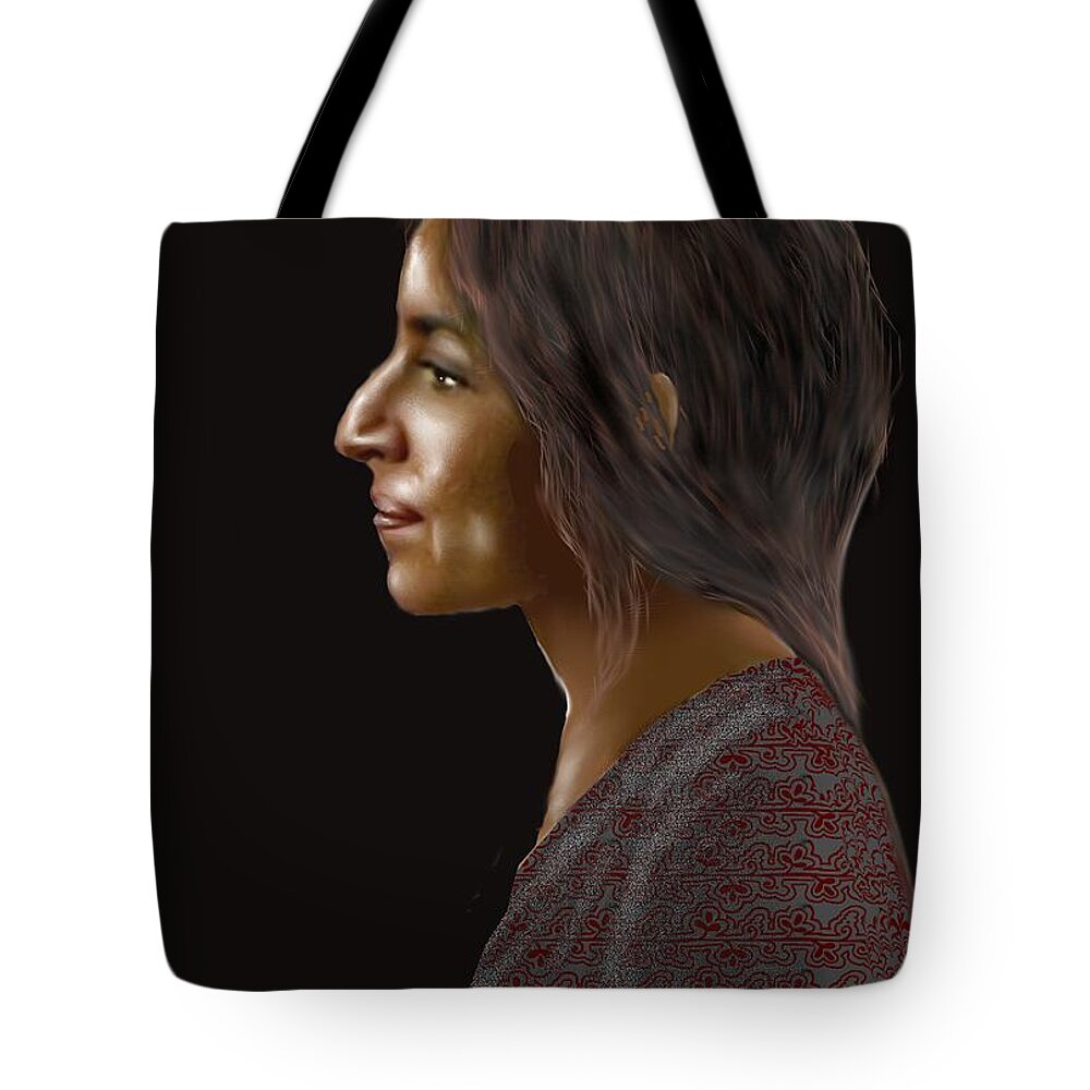 Female Tote Bag featuring the digital art Woman 20 by Kerry Beverly