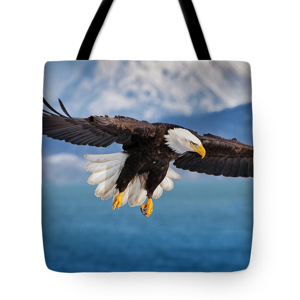  Mark Miller Photos Tote Bag featuring the photograph Wonders of Alaska- Bald Eagle by Mark Miller