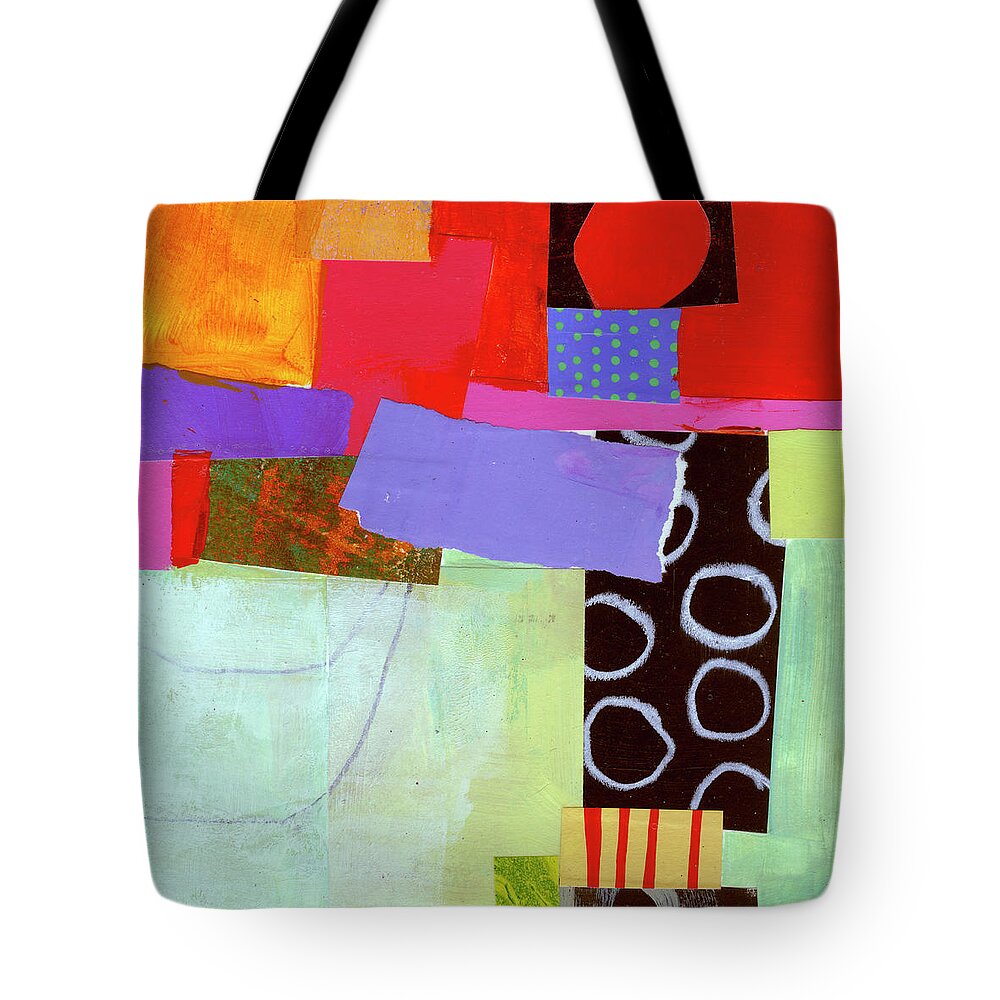 Grid Tote Bag featuring the painting Wonky Grid #19 by Jane Davies