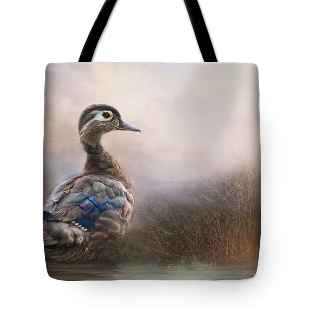 Duck Tote Bag featuring the photograph Wood Duck Too by Robin-Lee Vieira