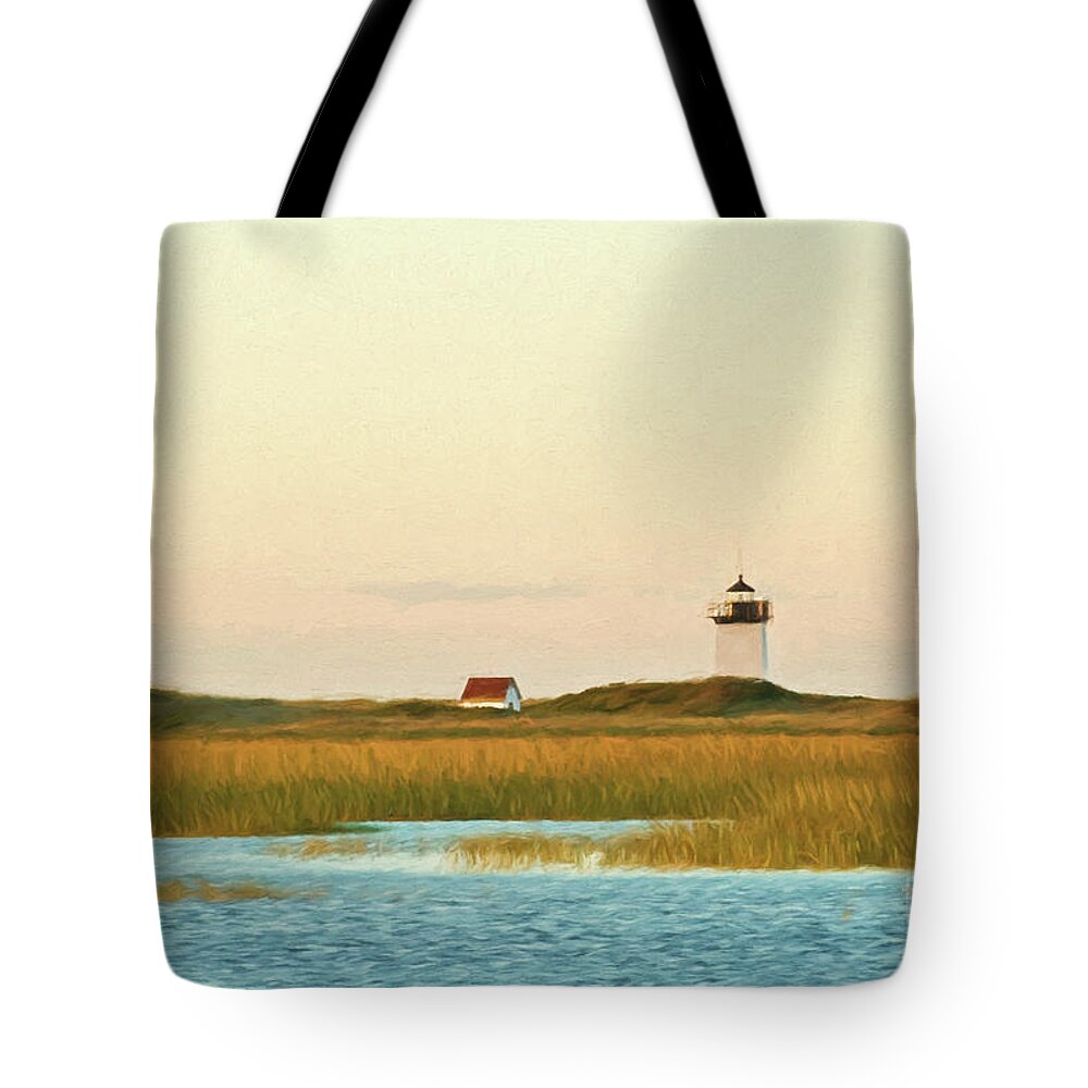 Lighthouse Tote Bag featuring the photograph Wood End Lighthouse by Michael James