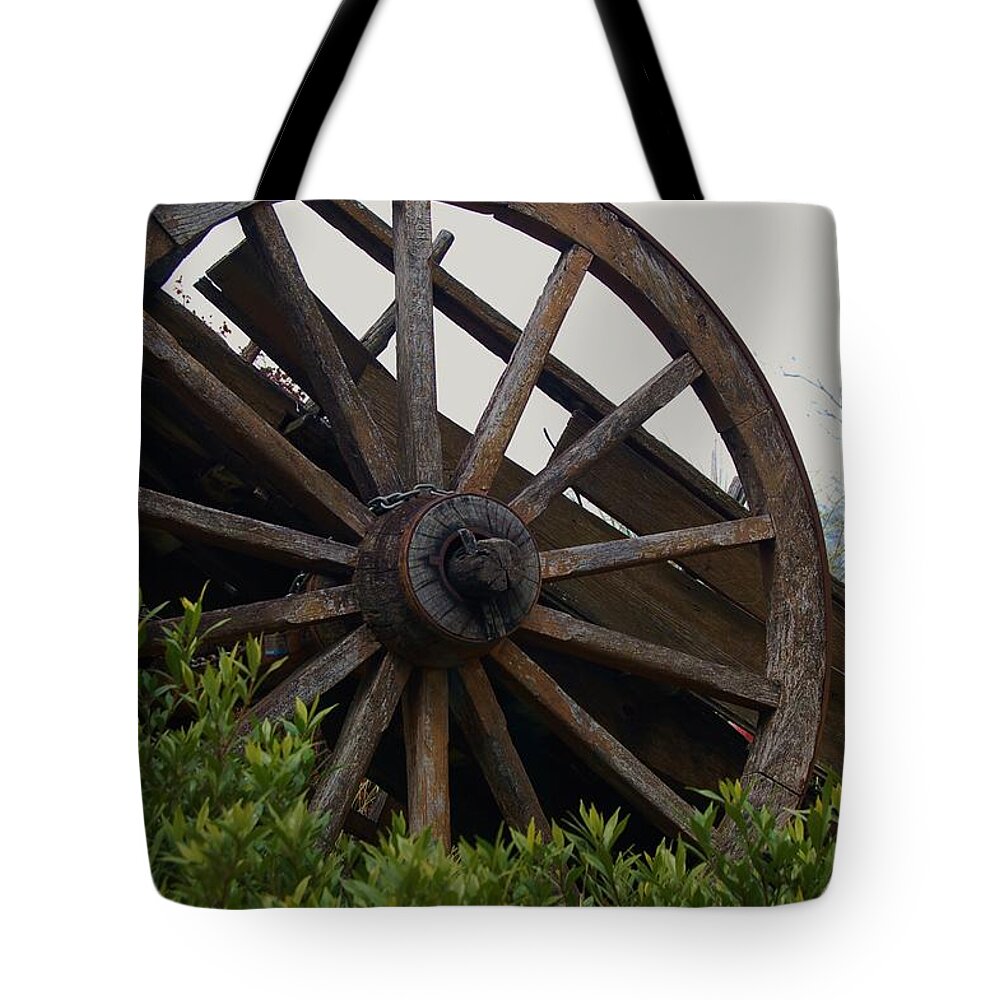 Historic Tote Bag featuring the photograph Wooden Horse Cart by Christopher James
