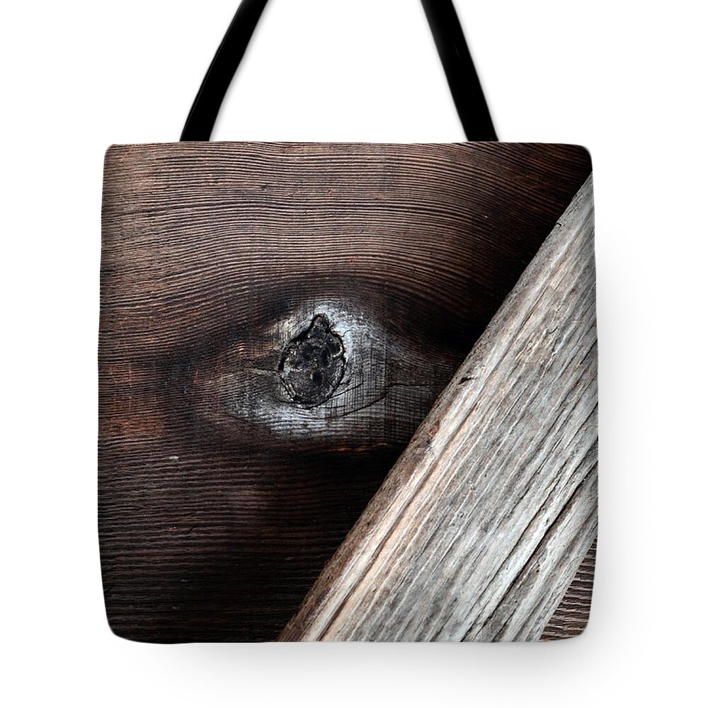 Woodgrain...barnwood Tote Bag featuring the photograph Woodgrain...barnwood by Tom Druin