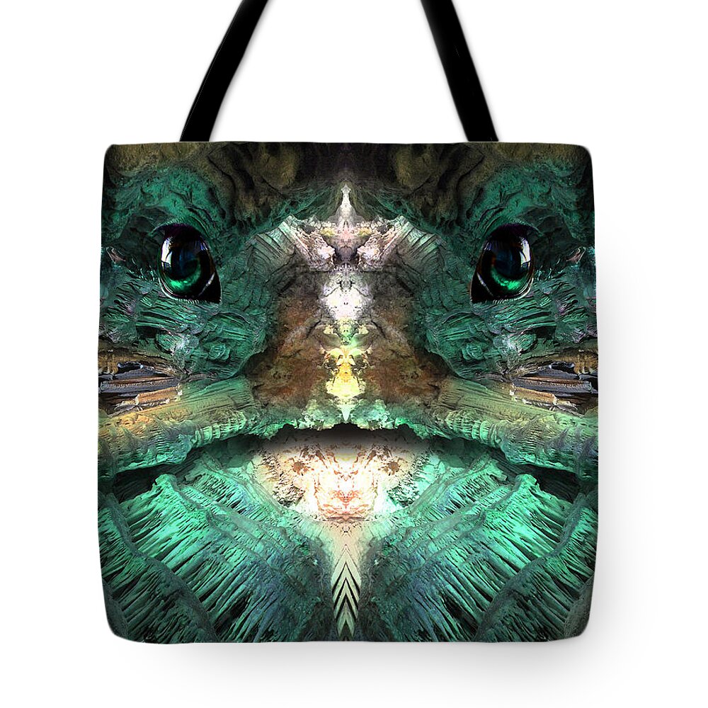 Wood Tote Bag featuring the digital art Woody 125 by Rick Mosher