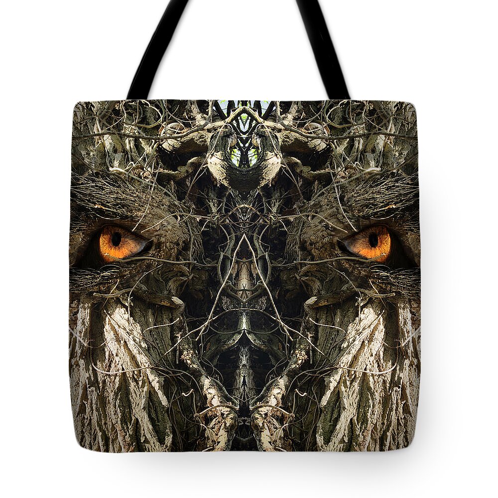 Wood Tote Bag featuring the digital art Woody 149 by Rick Mosher