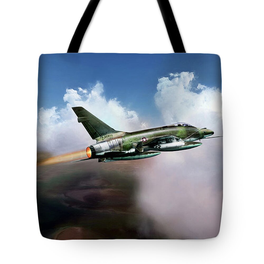 Aviation Tote Bag featuring the digital art Workhorse Hun by Peter Chilelli