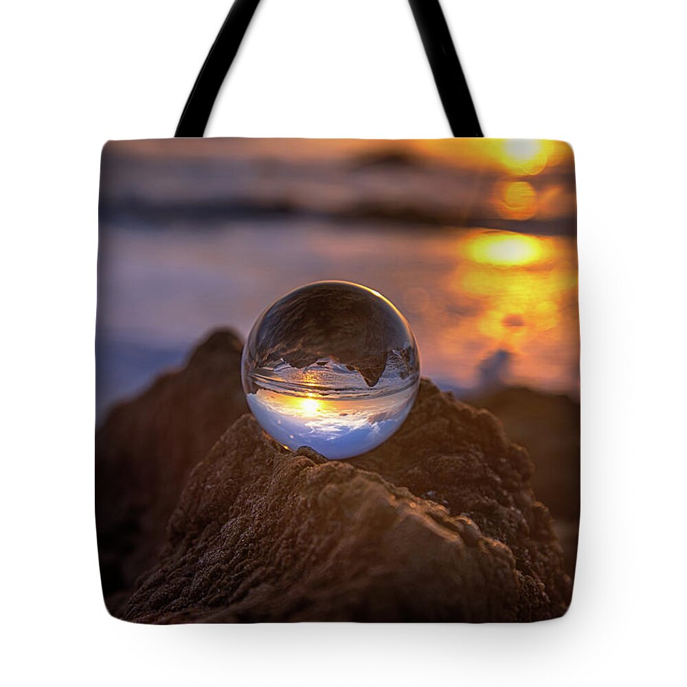 Los Angeles Tote Bag featuring the photograph World in a Globe by Raf Winterpacht
