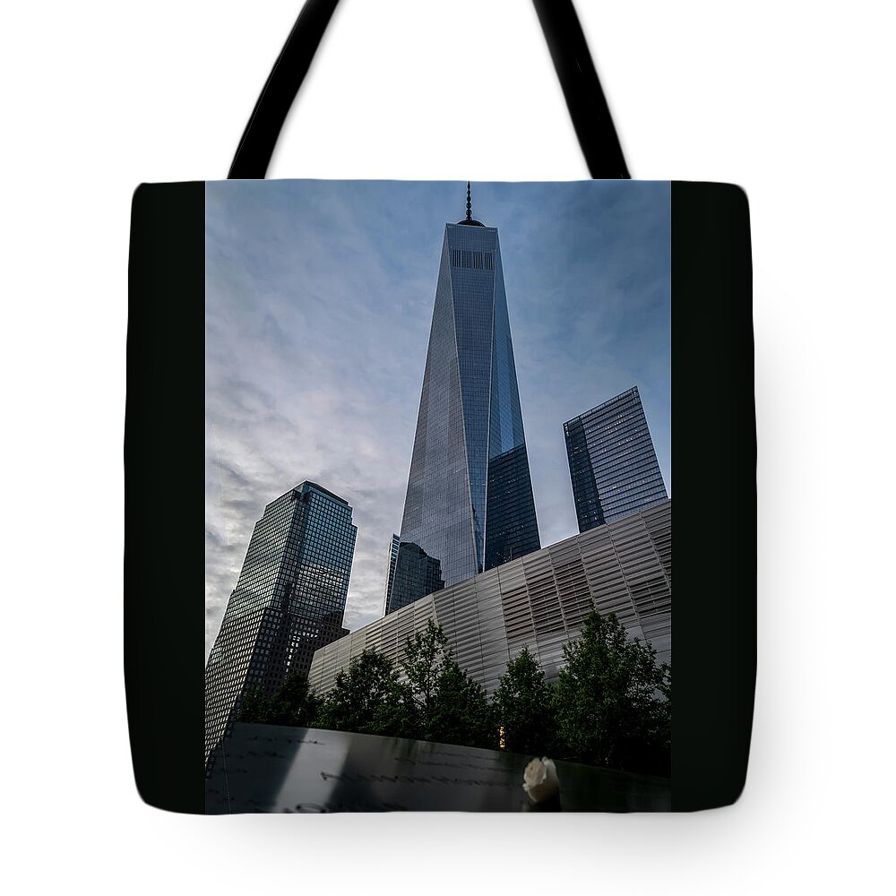 Nyc Tote Bag featuring the photograph World Trade Center Remember by Sue Karski