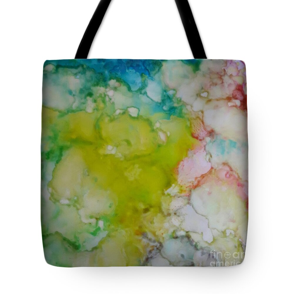 Alcohol Tote Bag featuring the painting Worms Eye View by Terri Mills