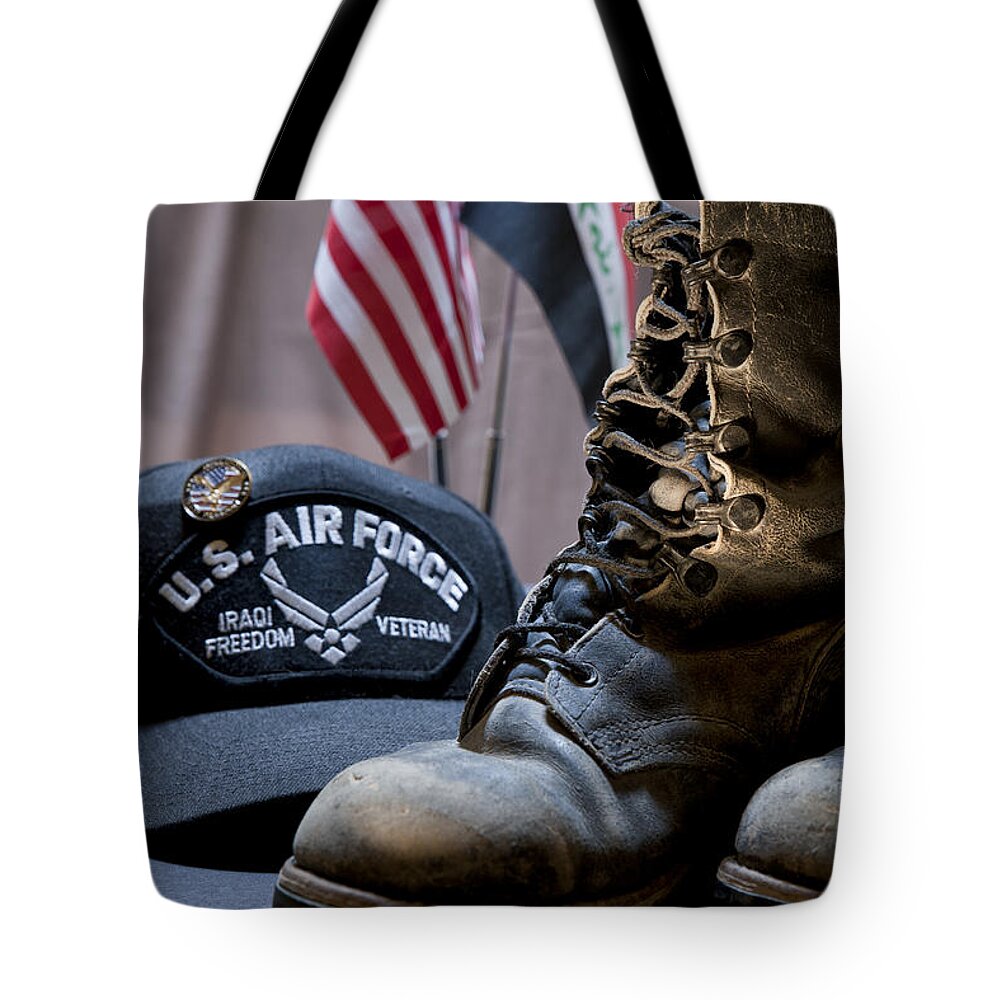 Military Tote Bag featuring the photograph Worn Out Veteran by Melany Sarafis