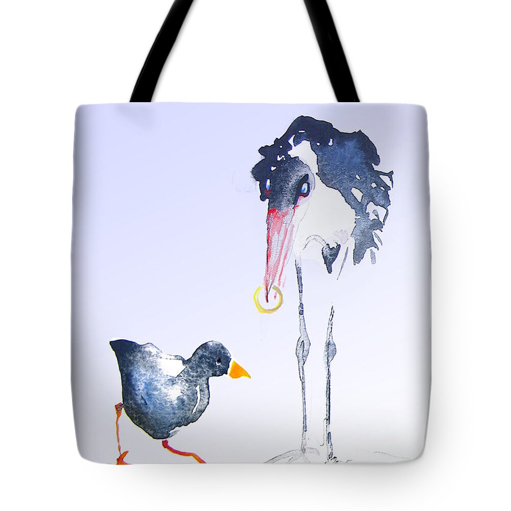Fun Tote Bag featuring the painting Would You Marry Me by Miki De Goodaboom