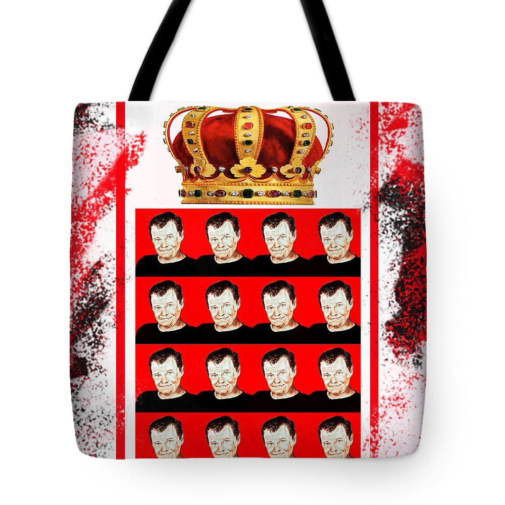 Wrestling Legend Tote Bag featuring the digital art Wrestling Legend Jerry the King Lawler III by Jim Fitzpatrick