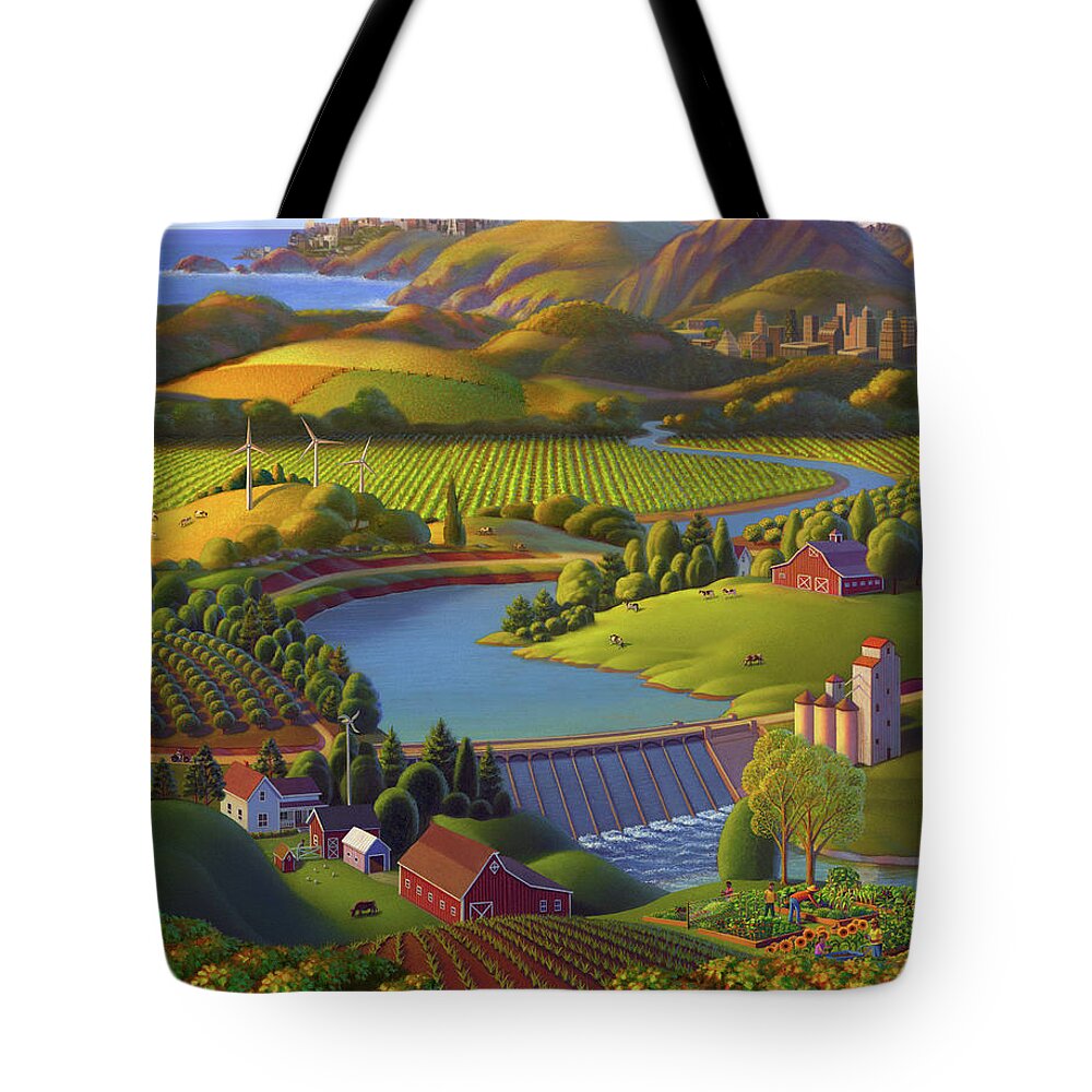 Washington State University Tote Bag featuring the digital art Washington State University Anniversary Poster by Robin Moline